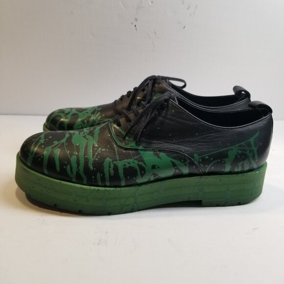 Comme des Garcons SS17 green Runway Paint splatter derby Size: US 10, 27 EU REI main image 5